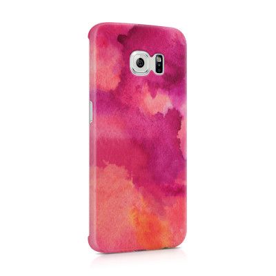 Skal till Samsung Galaxy S6 Edge - Vattenfärg - Rosa