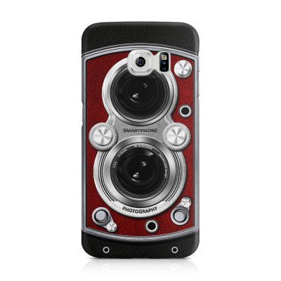 Skal till Samsung Galaxy S6 Edge - Vintage Camera Red