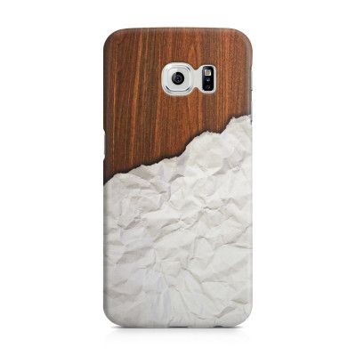 Skal till Samsung Galaxy S6 Edge - Wooden Crumbled Paper B