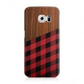 Skal till Samsung Galaxy S6 Edge - Wooden Lumberjack B