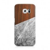 Skal till Samsung Galaxy S6 Edge - Wooden Marble B