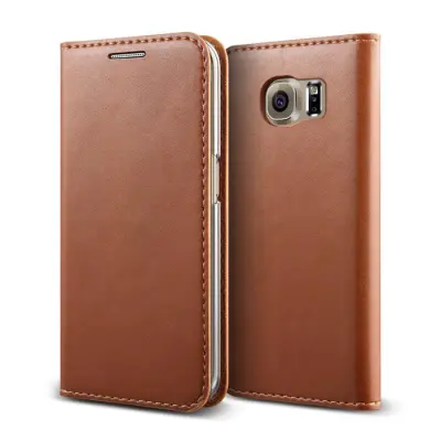 Verus Crayon Plånboksfodral till Samsung Galaxy S6 Edge - Brun
