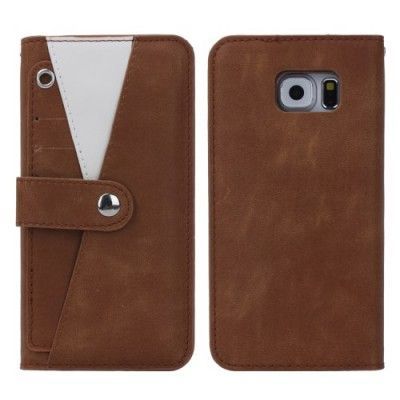 3-i-1 Multifunktionellt Plånboksfodral till Samsung Galaxy S6 - Brun