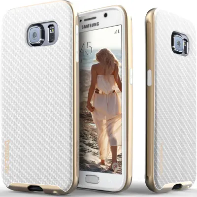 Caseology Envoy Series BaksideSkal till Samsung Galaxy S6 - Carbon Vit
