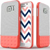 Caseology Riot Series BaksideSkal till Samsung Galaxy S6 - Stripped Vit