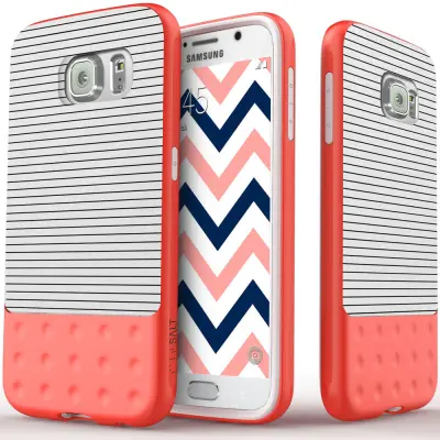 Caseology Riot Series BaksideSkal till Samsung Galaxy S6 - Stripped Vit