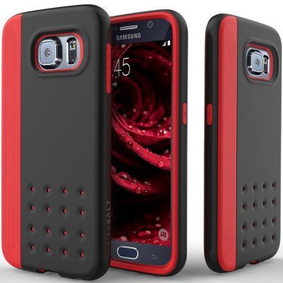 Caseology Threshold Series BaksideSkal till Samsung Galaxy S6 - Svart/Röd