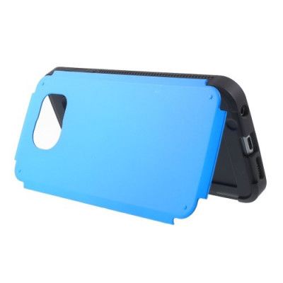 Combo Skal med kortfack till Samsung Galaxy S6 - Blå