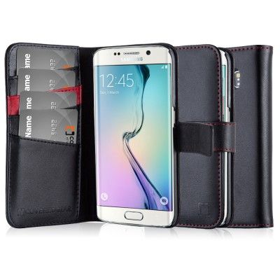 CoveredGear Äkta Läder Plånboksfodral Samsung Galaxy S6 - Svart