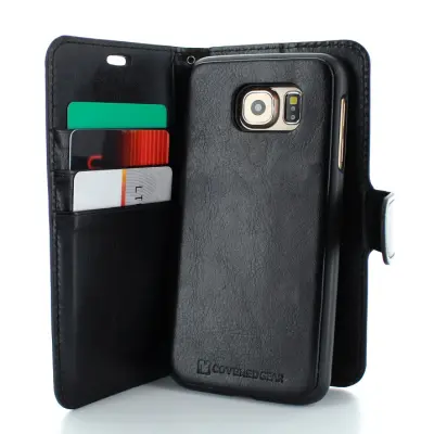 CoveredGear Signature Plånboksfodral med TPU-skal till Samsung Galaxy S6 - Svart
