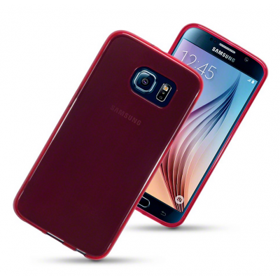 Flexicase skal till Samsung Galaxy S6 - Röd