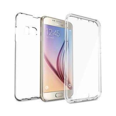 Full-body avtagbar front och baksideskal till Samsung Galaxy S6 - Clear