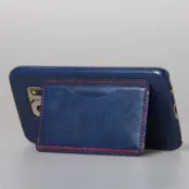 Kick-Stand Skal med Kortfack till Samsung Galaxy S6 - MörkBlå