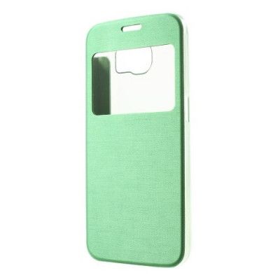 Mobilfodral med fönster till Samsung Galaxy S6 - Grön