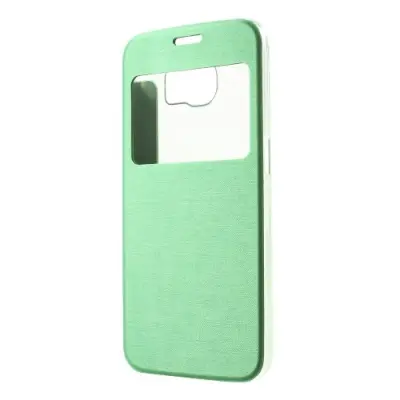 Mobilfodral med fönster till Samsung Galaxy S6 - Grön