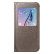 S-View Cover till Samsung Galaxy S6 - Guld