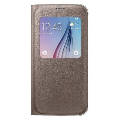 S-View Cover till Samsung Galaxy S6 - Guld