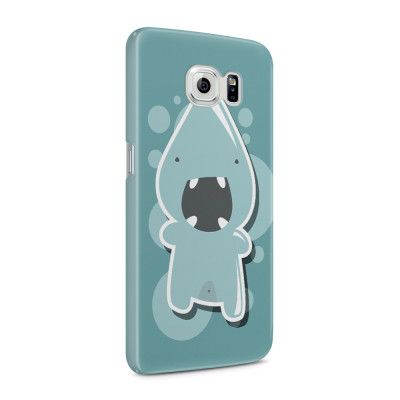Skal till Samsung Galaxy S6 - Argt Bubbelmonster - Blå