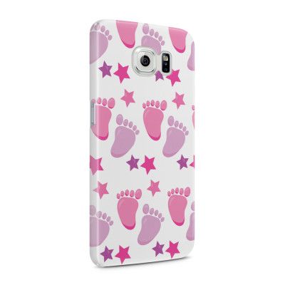 Skal till Samsung Galaxy S6 - Babyfötter - Rosa