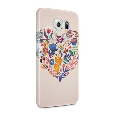 Skal till Samsung Galaxy S6 - Blommigt hjärta