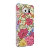 Skal till Samsung Galaxy S6 - Blommor - Beige