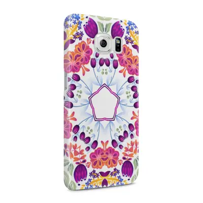 Skal till Samsung Galaxy S6 - Blommor Hexagon
