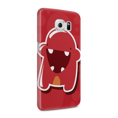 Skal till Samsung Galaxy S6 - Bubbelmonster - Röd