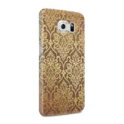Skal till Samsung Galaxy S6 - Canvas Damask - Guld/Brun