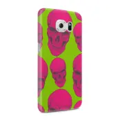 Skal till Samsung Galaxy S6 - Dödskallar - Magenta