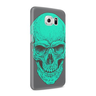 Skal till Samsung Galaxy S6 - Dödskalle - Turkos