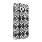 Skal till Samsung Galaxy S6 - Damask - Svart/Grå