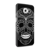 Skal till Samsung Galaxy S6 - Glad dödskalle - Svart