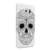 Skal till Samsung Galaxy S6 - Glad dödskalle - Vit