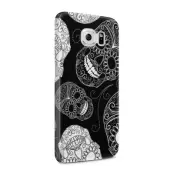 Skal till Samsung Galaxy S6 - Glada dödskallar - Svart