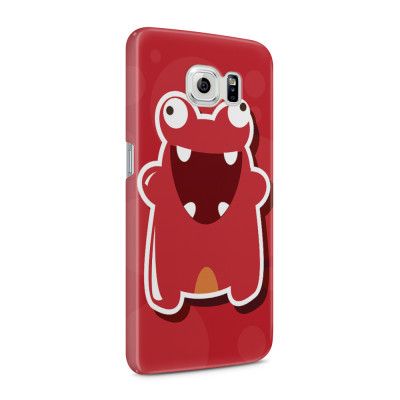 Skal till Samsung Galaxy S6 - Glatt Bubbelmonster - Röd
