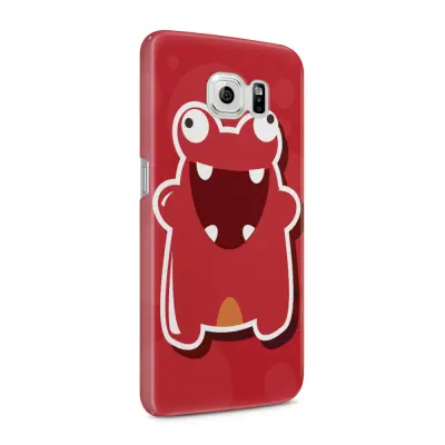 Skal till Samsung Galaxy S6 - Glatt Bubbelmonster - Röd