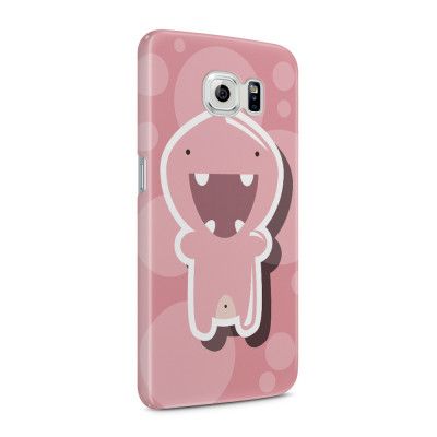 Skal till Samsung Galaxy S6 - Glatt Bubbelmonster - Rosa