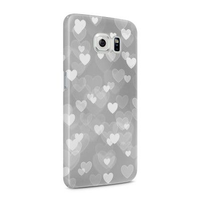 Skal till Samsung Galaxy S6 - Hjärtan - Grå