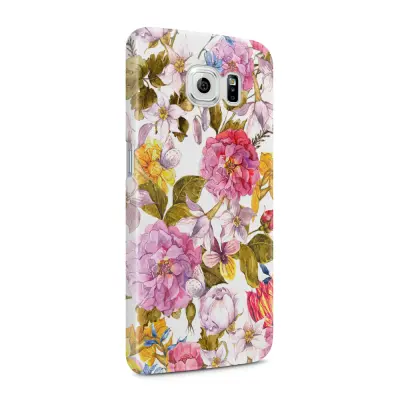 Skal till Samsung Galaxy S6 - Hortensia - Vit