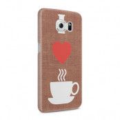 Skal till Samsung Galaxy S6 - I love coffe - Brun