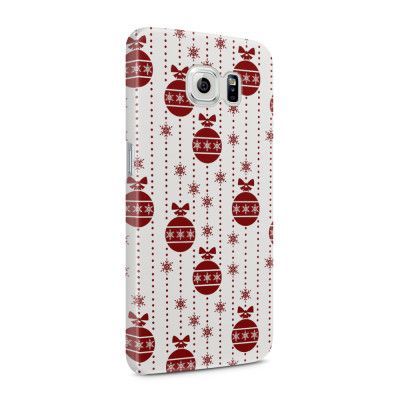 Skal till Samsung Galaxy S6 - Juldekor - Vit/Röd