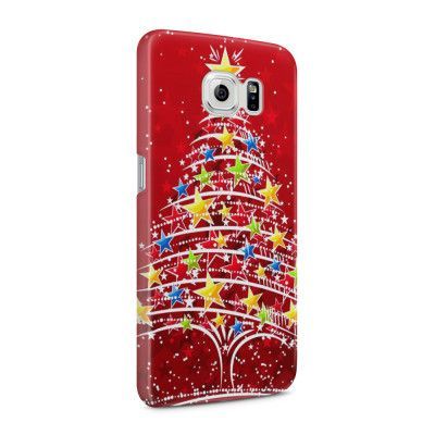 Skal till Samsung Galaxy S6 - Julgran - Röd