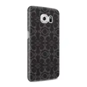 Skal till Samsung Galaxy S6 - Mönstrad tapet - Svart/Grå