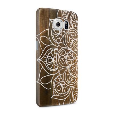 Skal till Samsung Galaxy S6 - Mandala - Wood