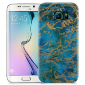Skal till Samsung Galaxy S6 - Marble - Blå
