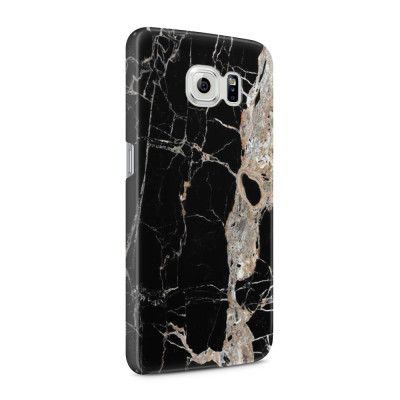 Skal till Samsung Galaxy S6 - Marble - Svart
