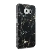 Skal till Samsung Galaxy S6 - Marble - Svart
