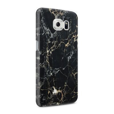 Skal till Samsung Galaxy S6 - Marble - Svart