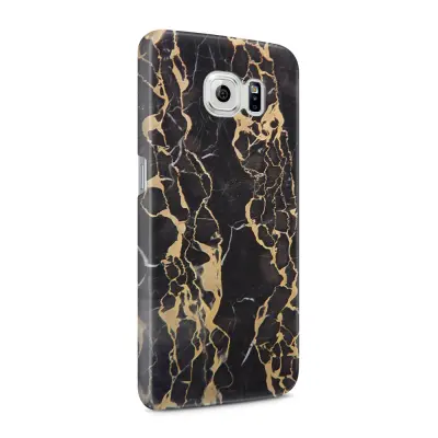 Skal till Samsung Galaxy S6 - Marble - Svart