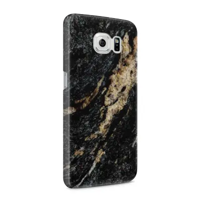 Skal till Samsung Galaxy S6 - Marble - Svart